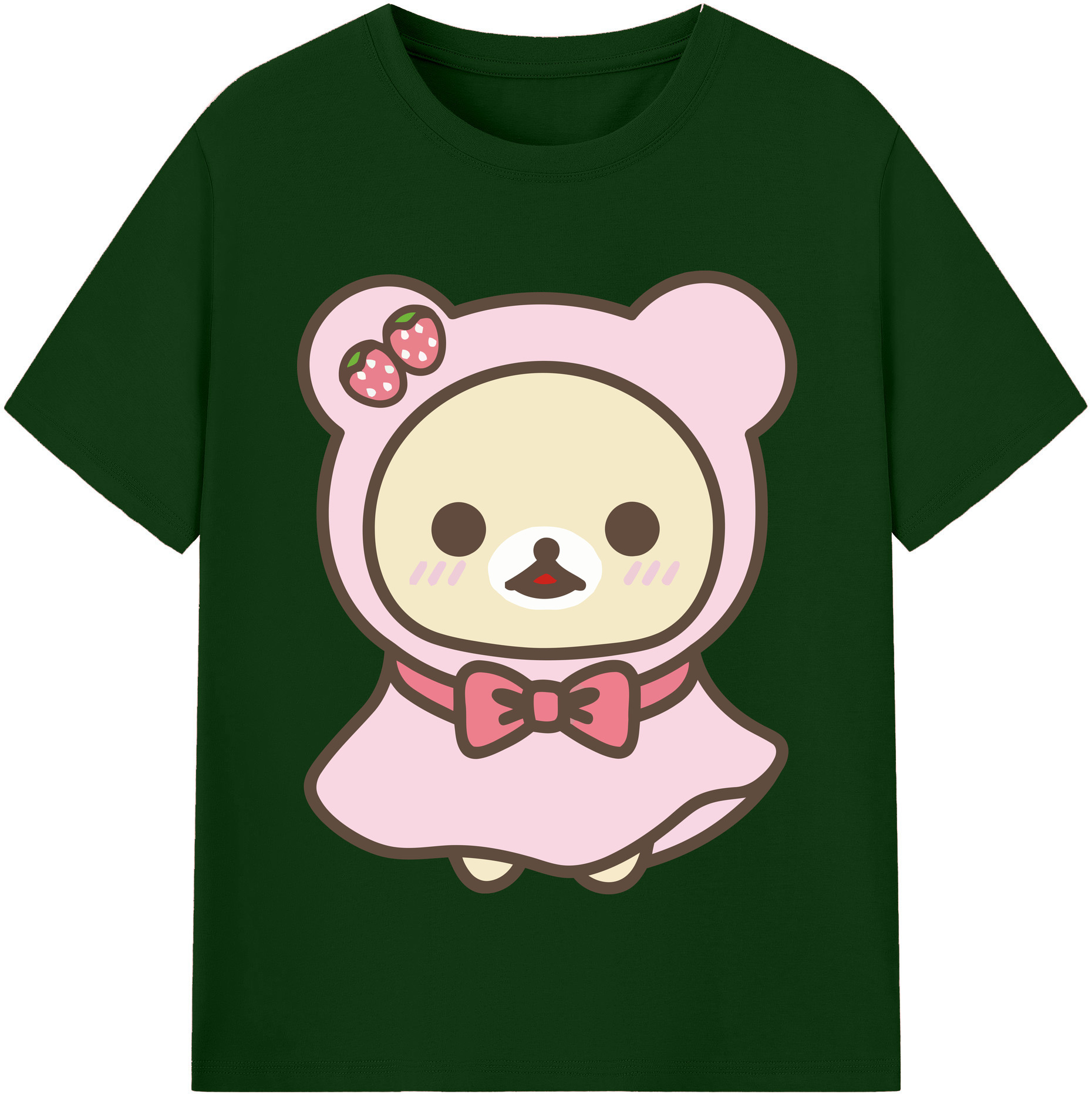 （画像用） リラックマ リラックマ キイロイトリ Rilakkuma Korilakkuma Kiiroitori 綿100％半袖Tシャツ（フロントプリント）